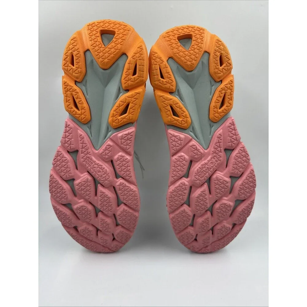Hoka One One Women’s Clifton Edge Running Shoes Us10 Gray Pink Orange 1110511